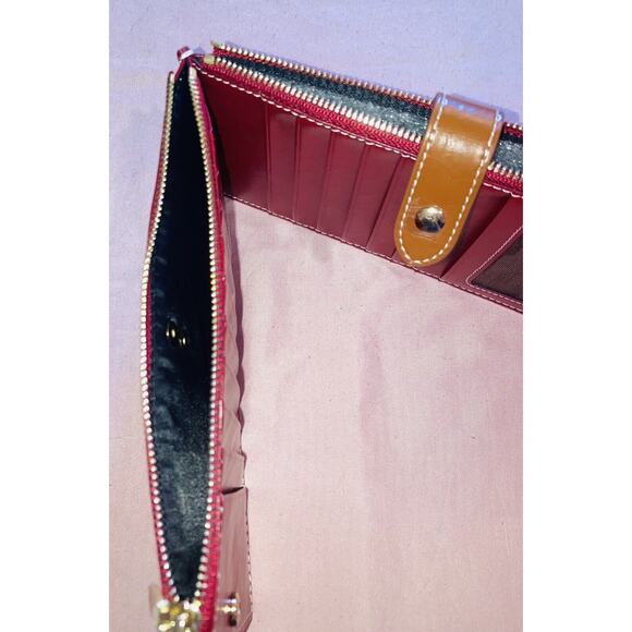 ANDOILT Womens Genuine Leather Cowhide RED Wallet RFID Blocking Bifold Design - Picture 8 of 14